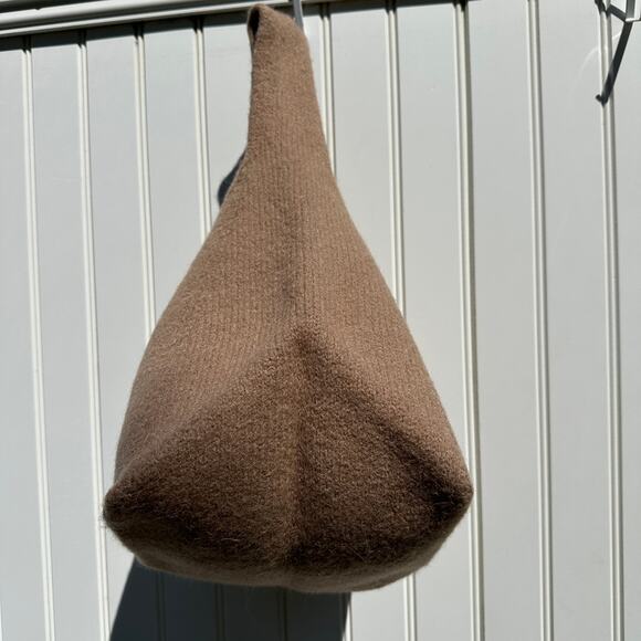 Lauren Manoogian Baby Bindle Bag Putty Cork Camel Highland Wool Alpaca Knit NWT - Picture 9 of 16